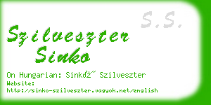 szilveszter sinko business card